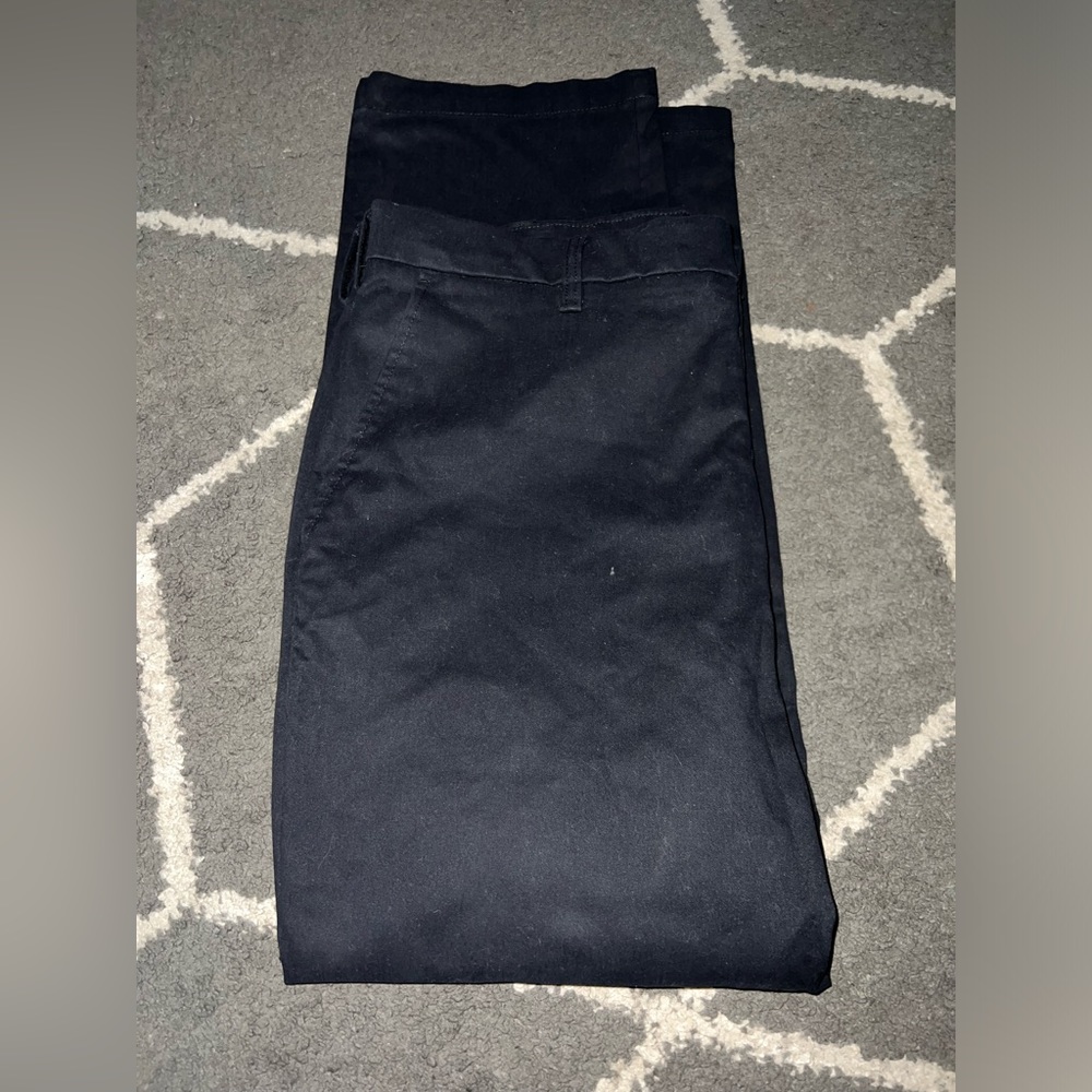 Croft & Barrow Men’s Easy Care Classic Fit Trousers in Black Size 36x29